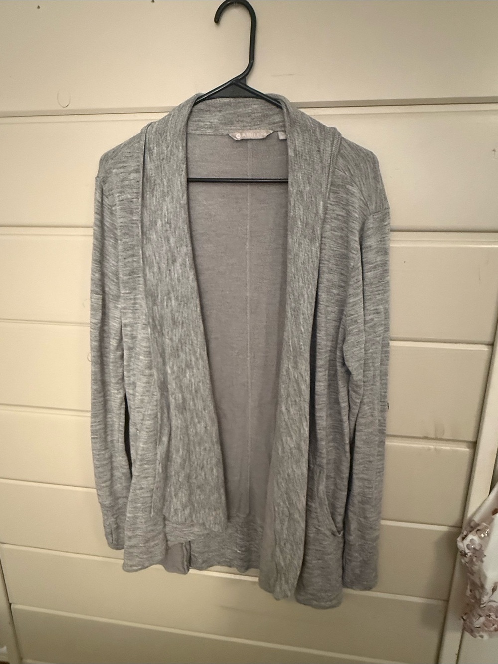 Athleta Light Gray Open-Front Women's Cardigan